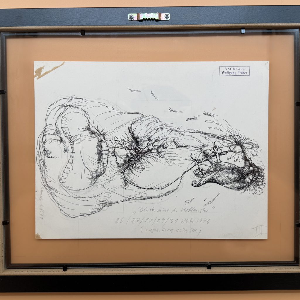 "Blick aus dem Hoffenster" - Wolfgang Felber • Kunst & Antiquitäten Berlin