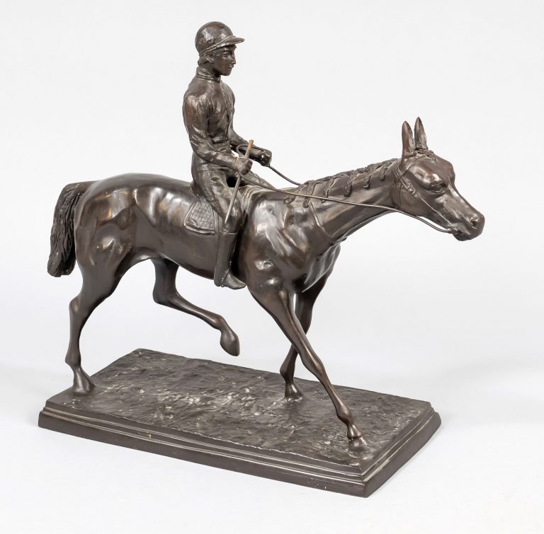 Anonymer Bildhauer - Jockey auf Pferd • Antiquitäten