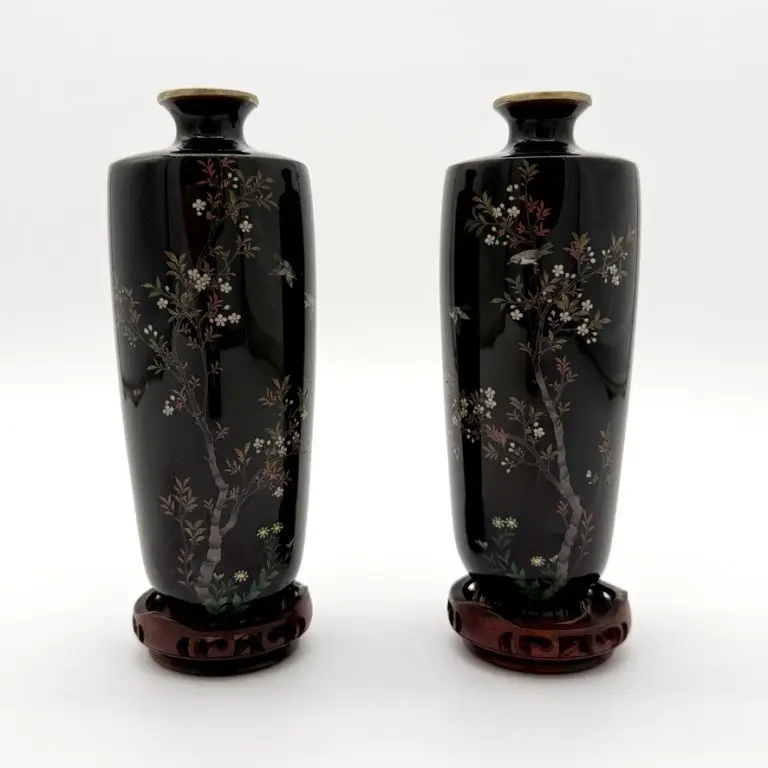 Paar chinesische cloisonné vase