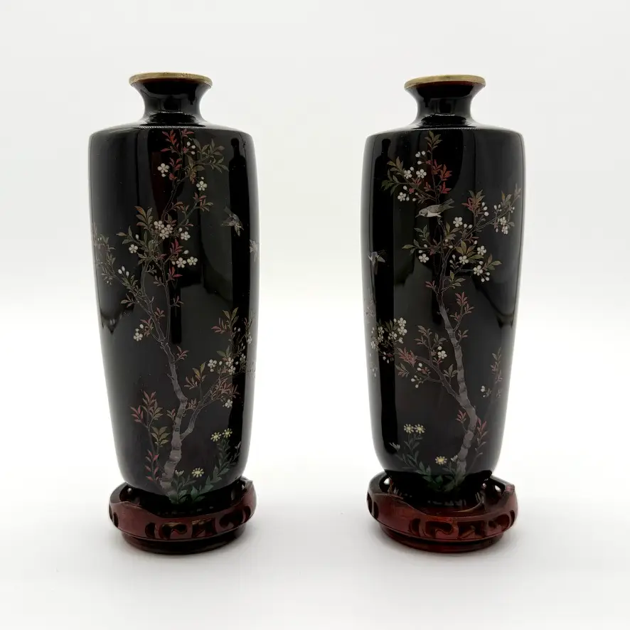 Paar chinesische cloisonné vase