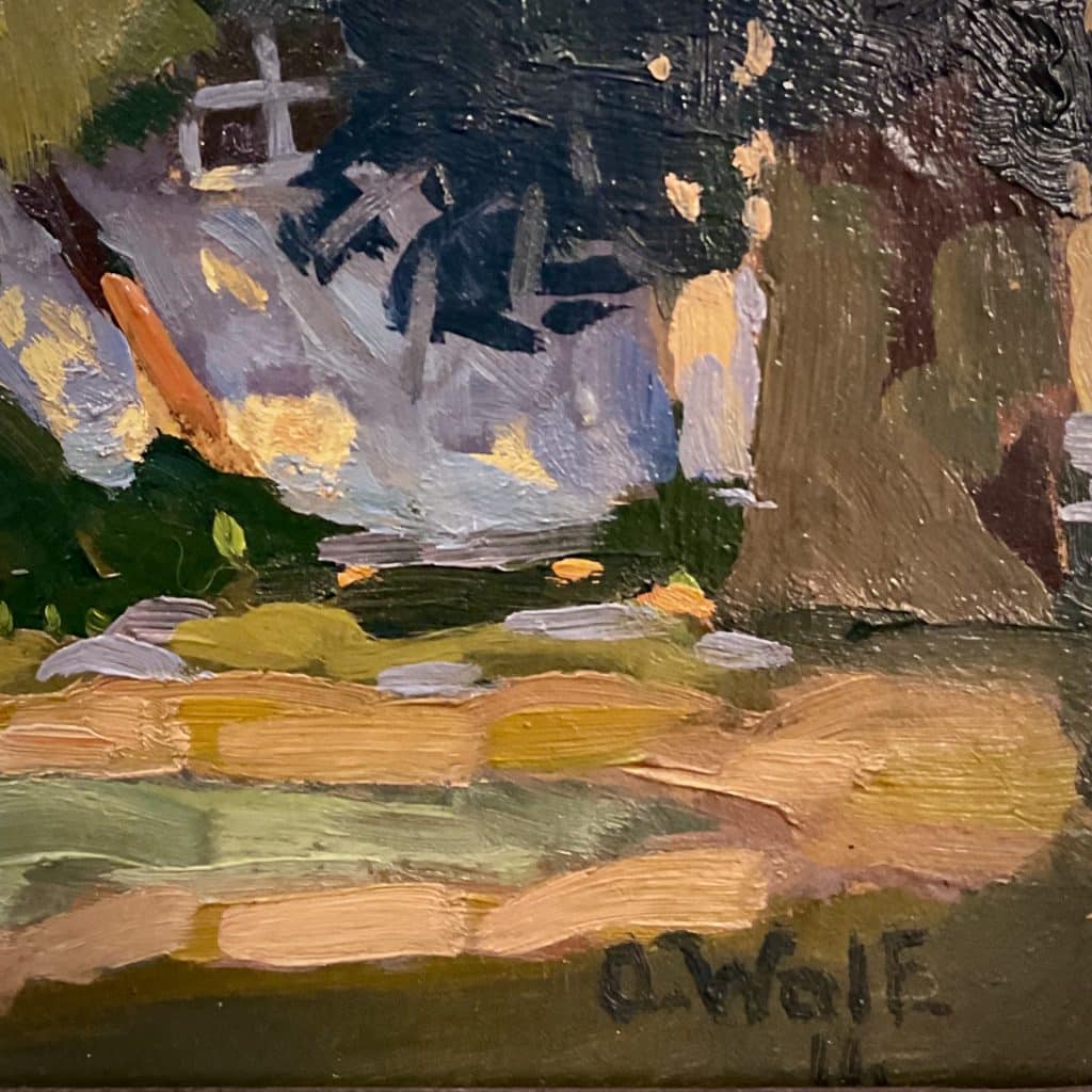 Expressiv gemalte sommerlandschaft a. Wold 1911