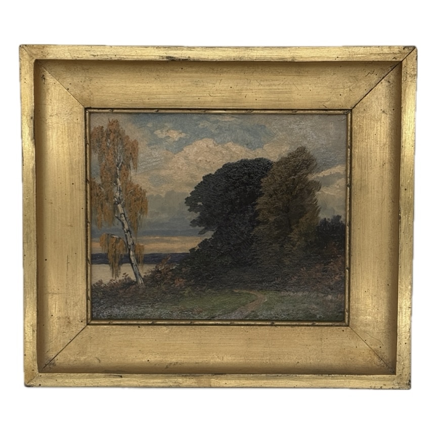 Das gemälde seenlandschaft von rudolf hellgrewe