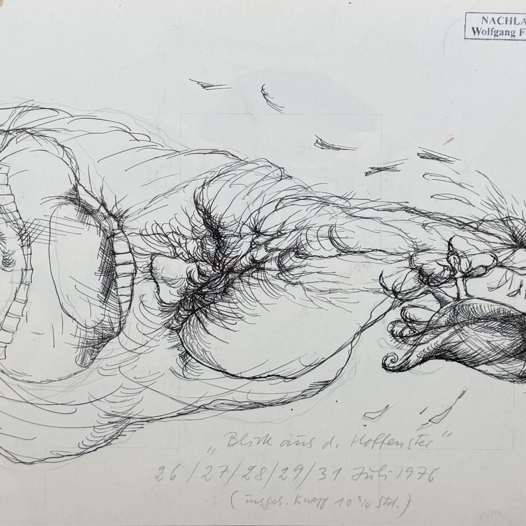 "Blick aus dem Hoffenster" - Wolfgang Felber • Kunst & Antiquitäten Berlin