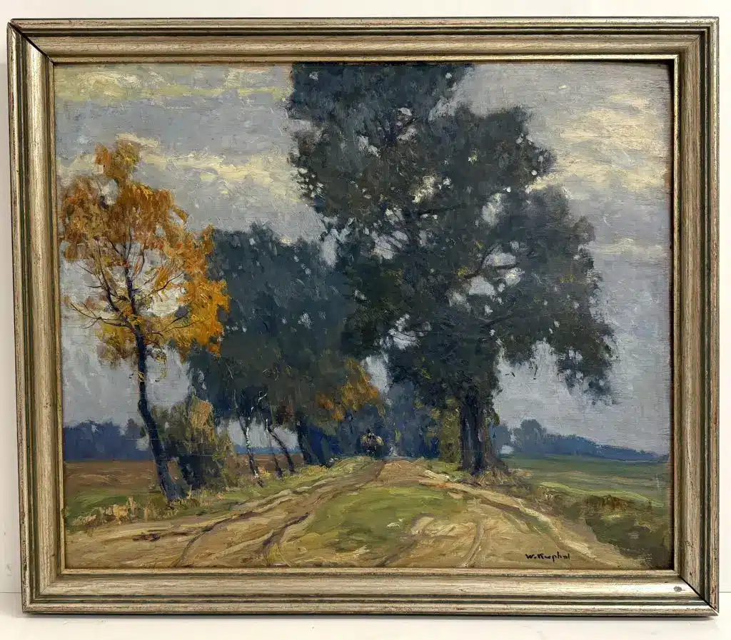 Das gemälde der feldweg von walter kuphal