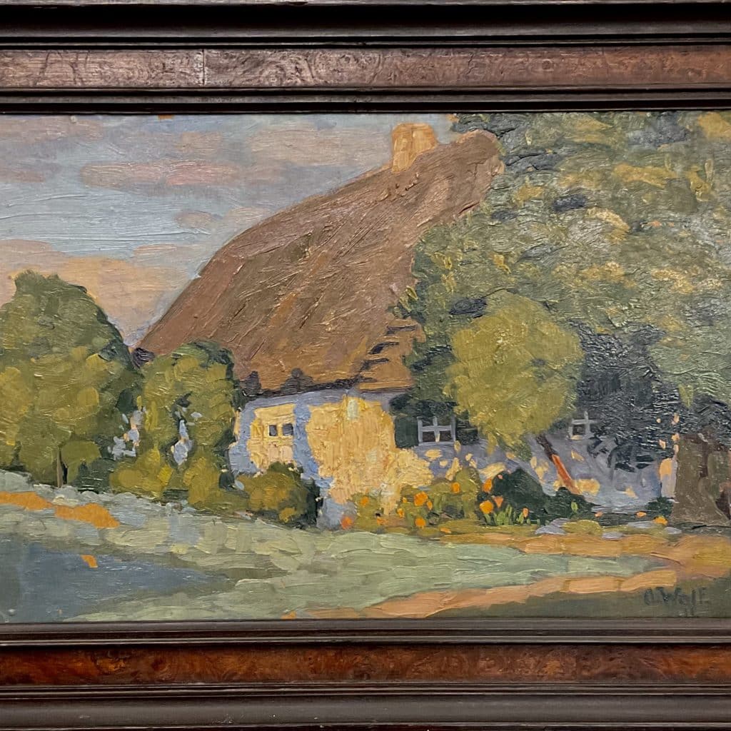 Expressiv gemalte sommerlandschaft a. Wold 1911