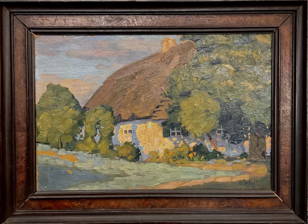 Expressiv gemalte sommerlandschaft a. Wold 1911