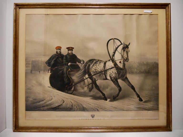 Ausritt des zaren in britschka lithographie – jetzt im kunsthandel berlin entdecken Ausritt des zaren in britschka lithographie • kunst & antiquitäten berlin