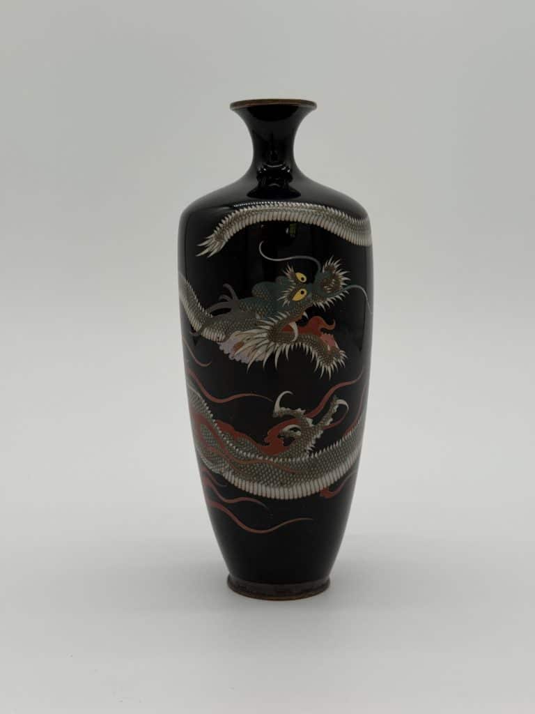 Cloisonné vase mit drachen • kunst & antiquitäten berlin