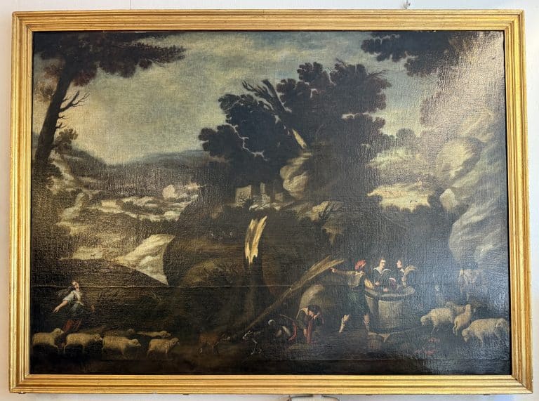 Francisco collantes - die begegnung von jakob und rahel am brunnen • kunst & antiquitäten berlin