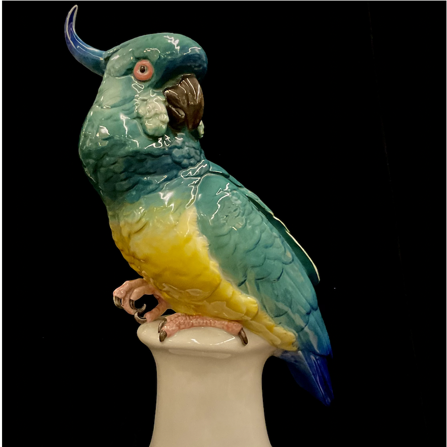 Porzellan Kakadu : Papagei Manufaktur ENS Porzellan
